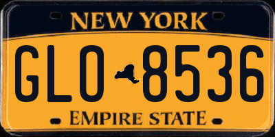 NY license plate GLO8536
