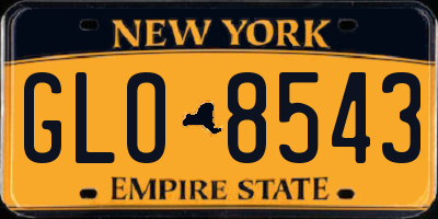 NY license plate GLO8543