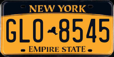 NY license plate GLO8545