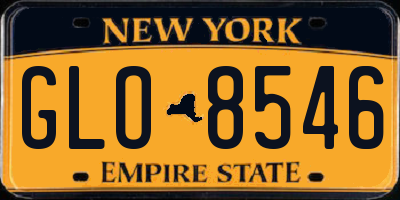 NY license plate GLO8546