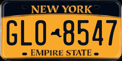 NY license plate GLO8547