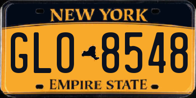 NY license plate GLO8548