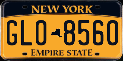 NY license plate GLO8560