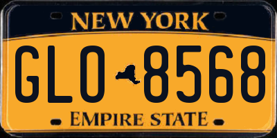 NY license plate GLO8568
