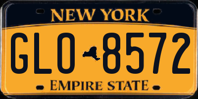 NY license plate GLO8572