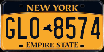 NY license plate GLO8574