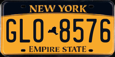 NY license plate GLO8576