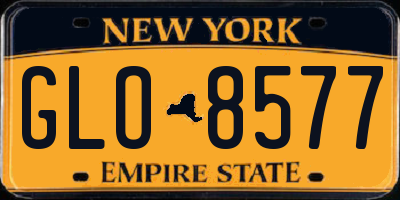 NY license plate GLO8577