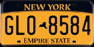 NY license plate GLO8584