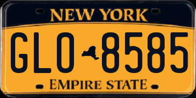 NY license plate GLO8585