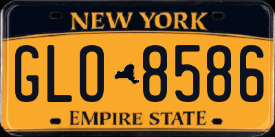NY license plate GLO8586