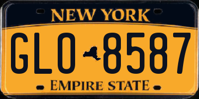 NY license plate GLO8587