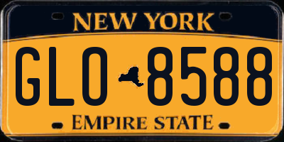 NY license plate GLO8588
