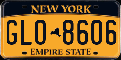NY license plate GLO8606