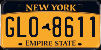 NY license plate GLO8611