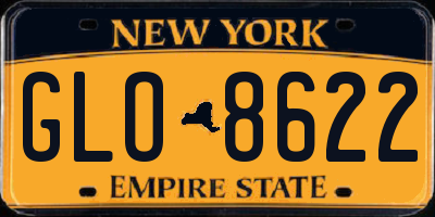 NY license plate GLO8622