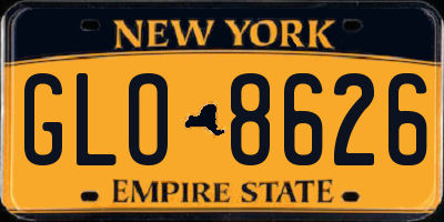 NY license plate GLO8626