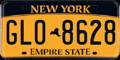 NY license plate GLO8628