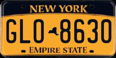 NY license plate GLO8630