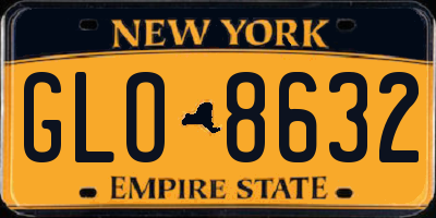 NY license plate GLO8632