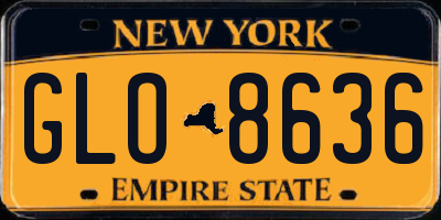 NY license plate GLO8636