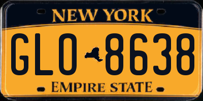 NY license plate GLO8638