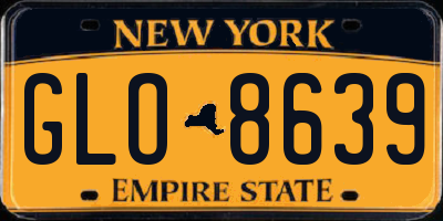 NY license plate GLO8639