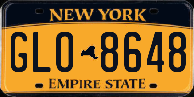 NY license plate GLO8648