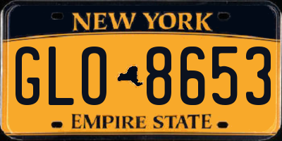 NY license plate GLO8653