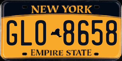 NY license plate GLO8658