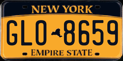 NY license plate GLO8659