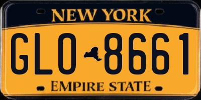 NY license plate GLO8661