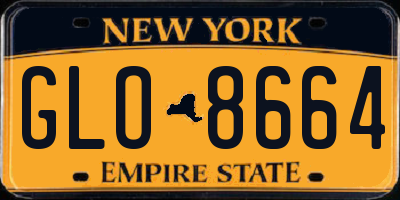 NY license plate GLO8664