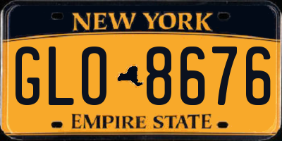 NY license plate GLO8676