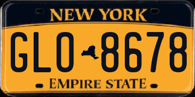 NY license plate GLO8678
