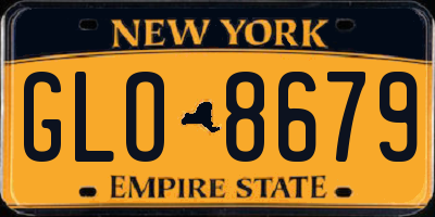 NY license plate GLO8679