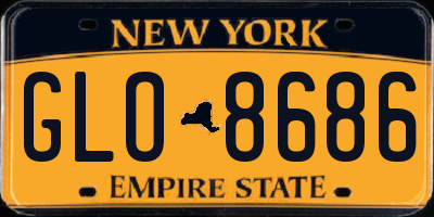NY license plate GLO8686