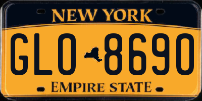 NY license plate GLO8690
