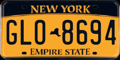 NY license plate GLO8694