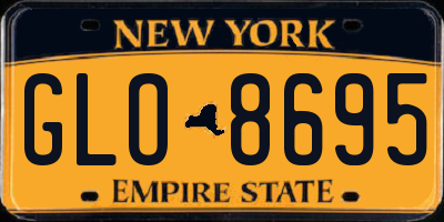 NY license plate GLO8695