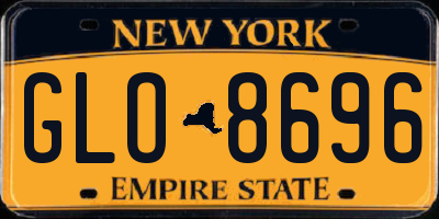 NY license plate GLO8696