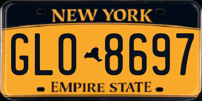 NY license plate GLO8697