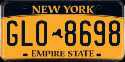 NY license plate GLO8698