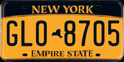 NY license plate GLO8705