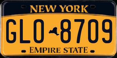 NY license plate GLO8709