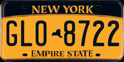 NY license plate GLO8722