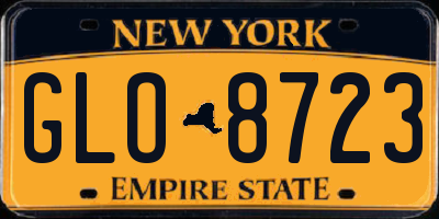 NY license plate GLO8723