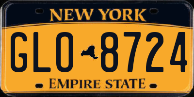 NY license plate GLO8724
