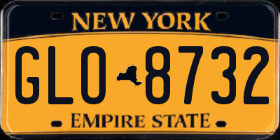 NY license plate GLO8732