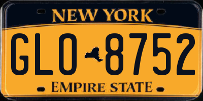 NY license plate GLO8752